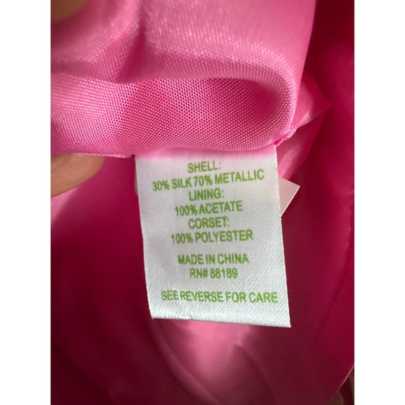 Lilly Pulitzer Raya strapless dress metallic Pirates Boutonniere jacquard size 2 - Picture 9 of 12